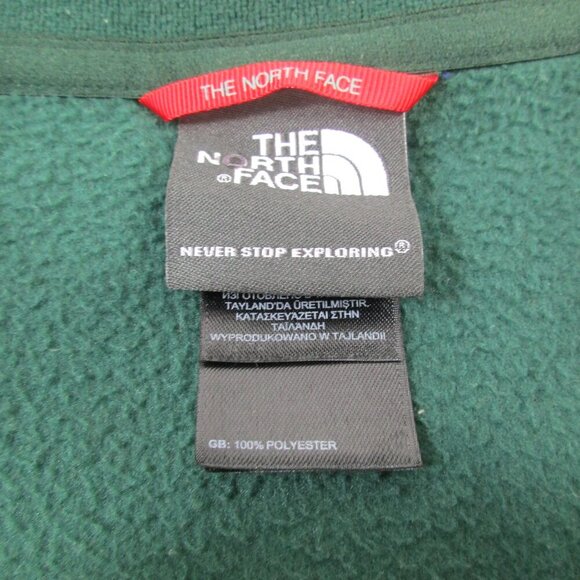 The North Face Glacier 1/4 Zip Pullover Mens M Green Fleece Lined Lightweight - Picture 3 of 10